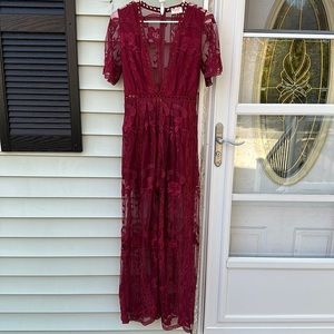 Showpo. Elegant Lace Romper Dress